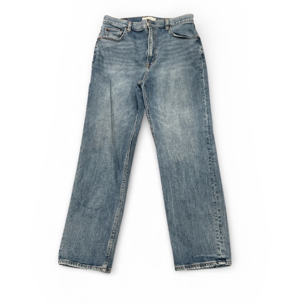 Abercrombie & Fitch Women’s The Ankle Straight Ultra high rise Jeans Size 31/12L - Picture 1 of 3